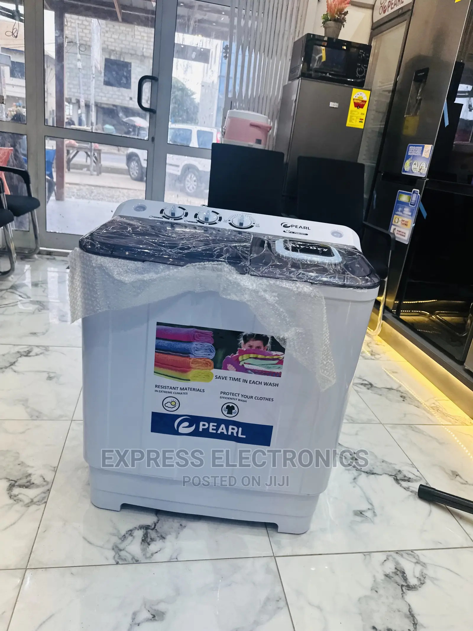 Sleek White 7kg Washing Machine Pearl Topload