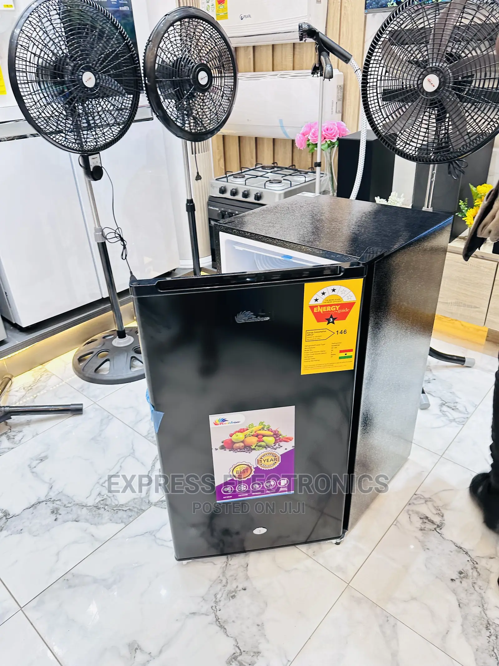 Unique Design Black Rainbow Single Door Fridge