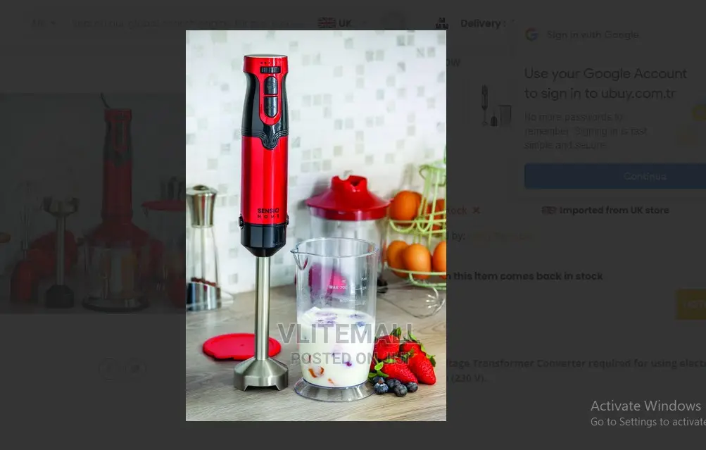 Decakila Cordless Hand Blender- 4 in 1