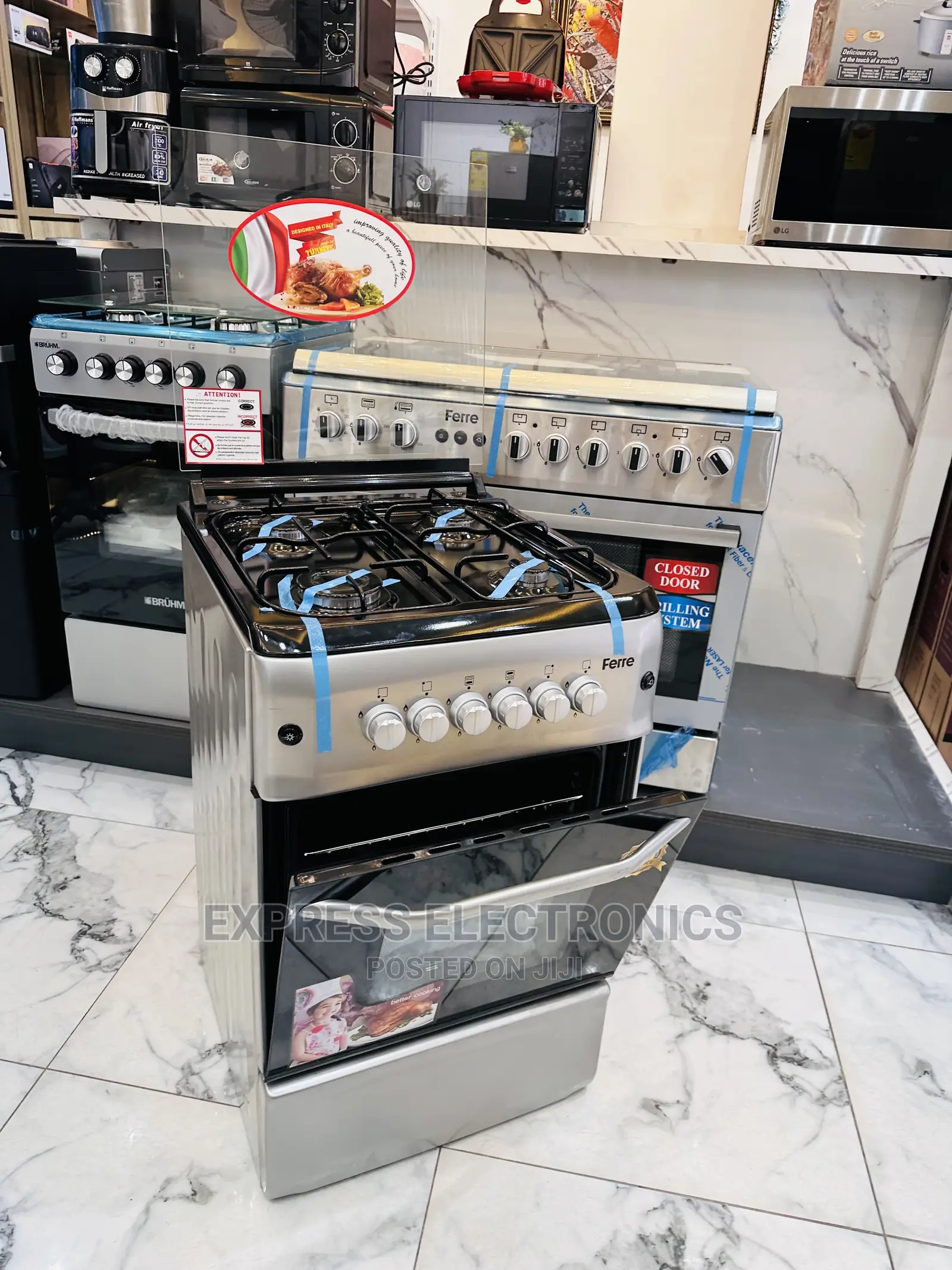 Stand Up  Gas Cooker Ignition 4burner 50/55 Oven