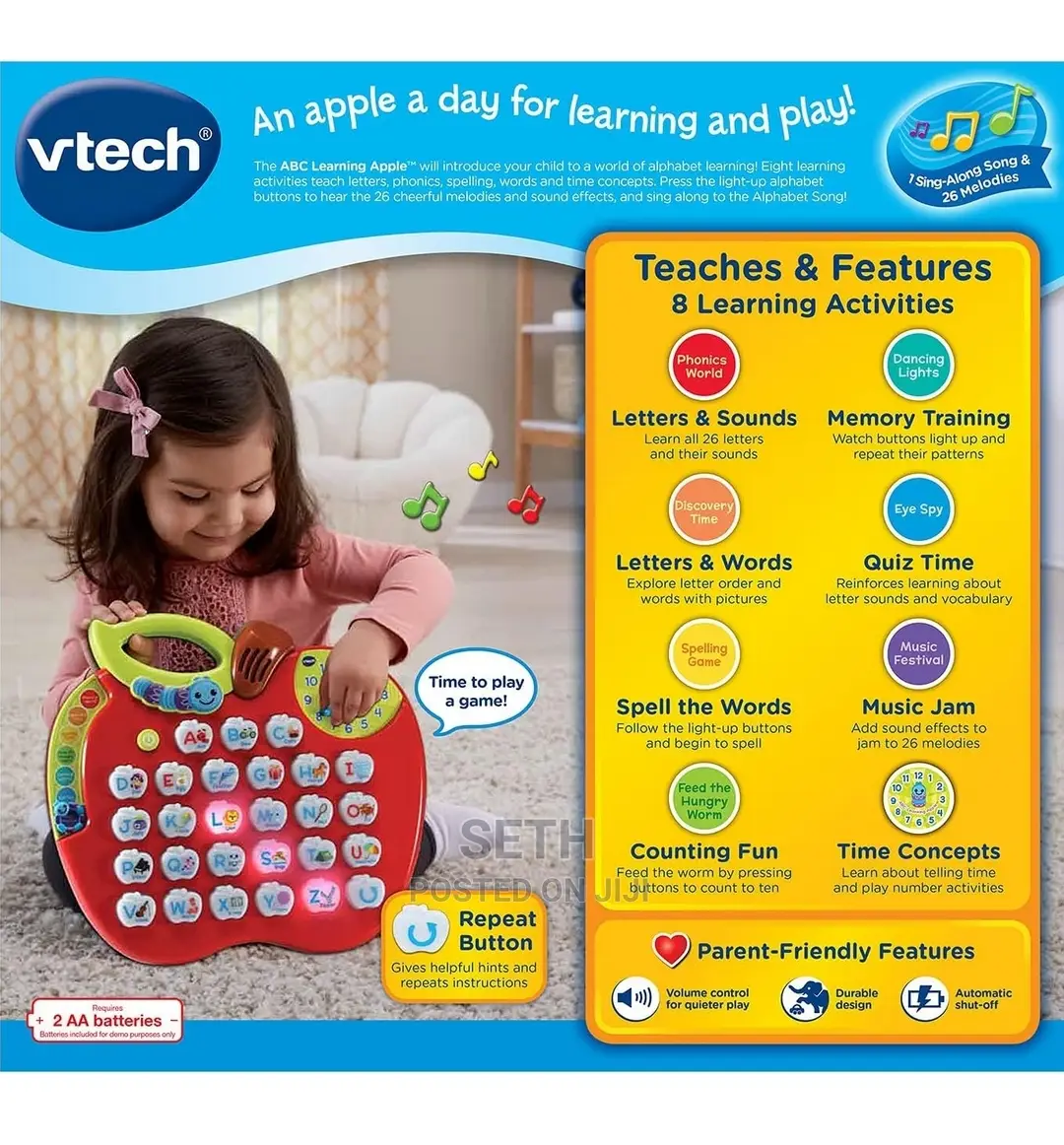 Children Kids Vtech Abc Learning Apple