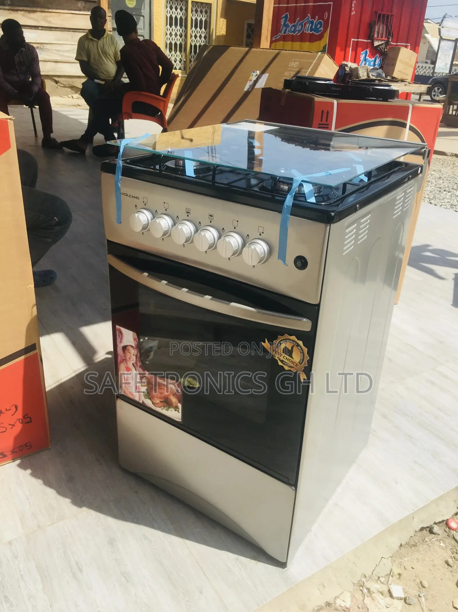 4 Gas Unique Burner Oven Grill Volcano 50x55
