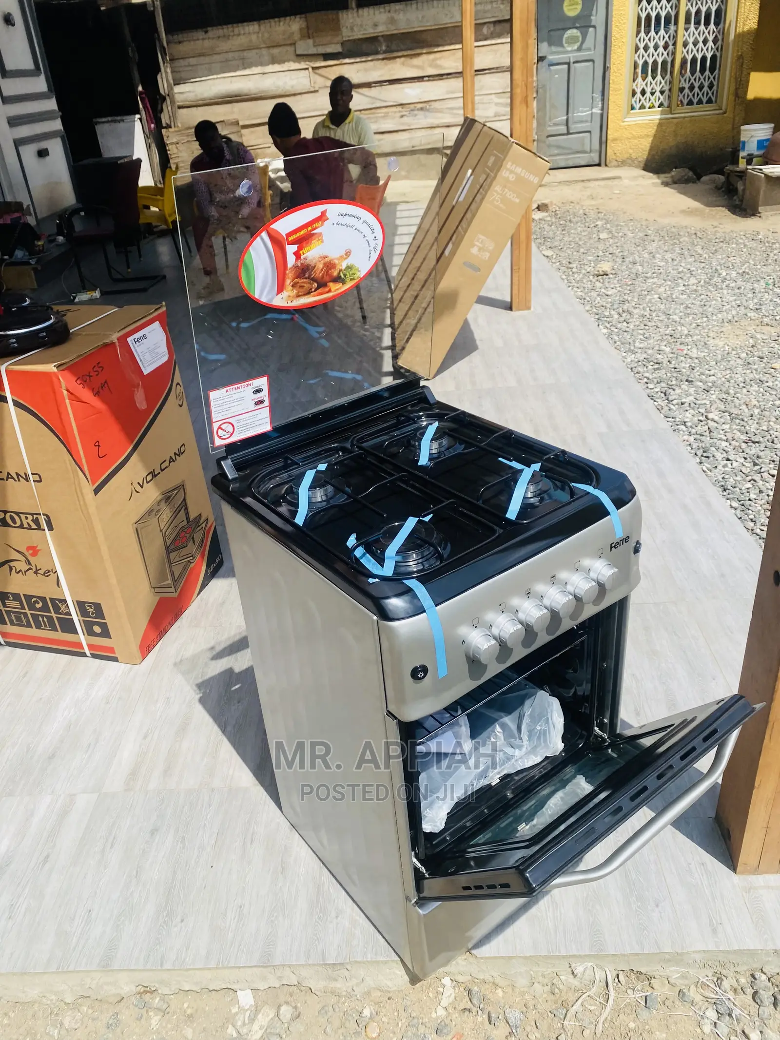 Shop Affordable 50x55 Volcano(Gray) Oven and Grill 4burner.