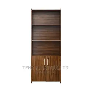 Office Cabinet With Doors and Open Shelves
