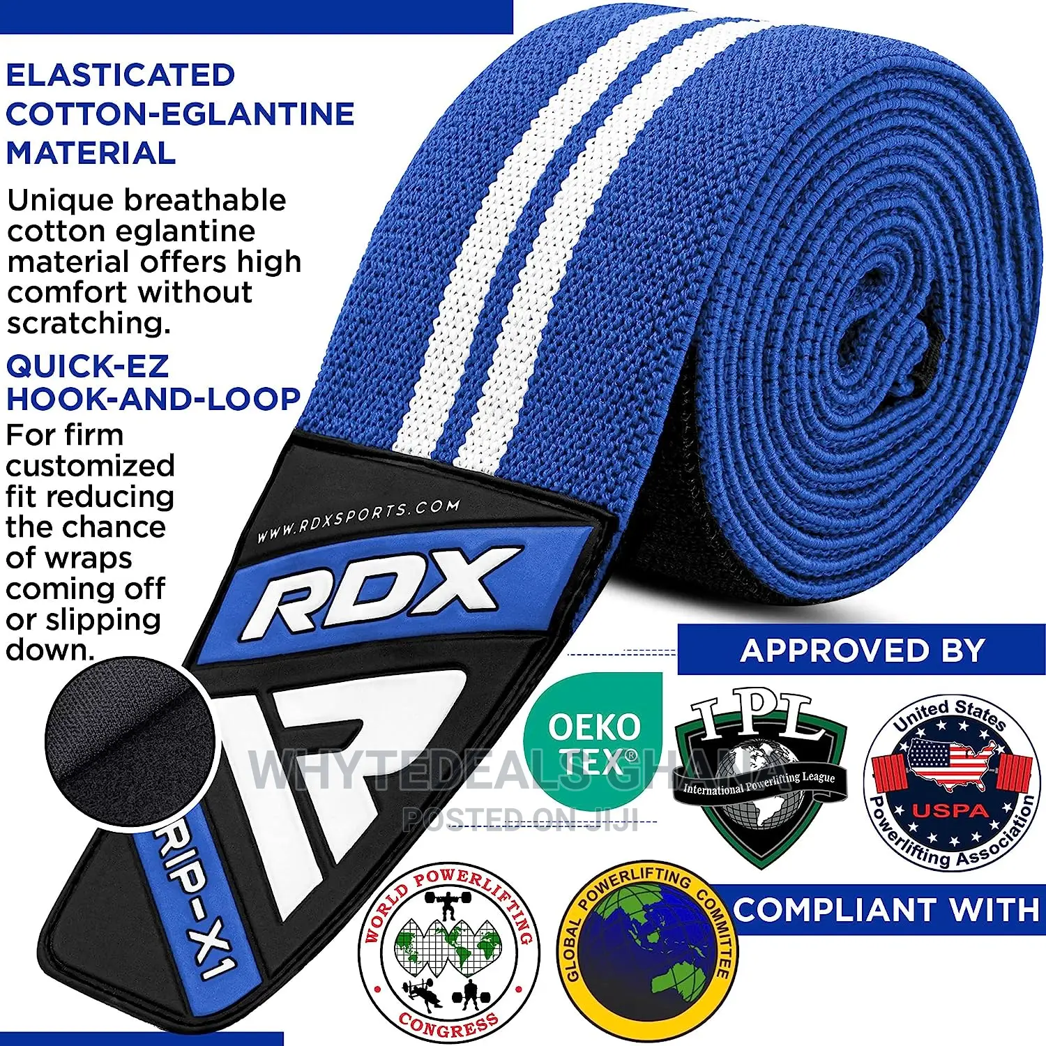 High Quality RDX Knee Wraps Squatting-Leg Press Workout Fit