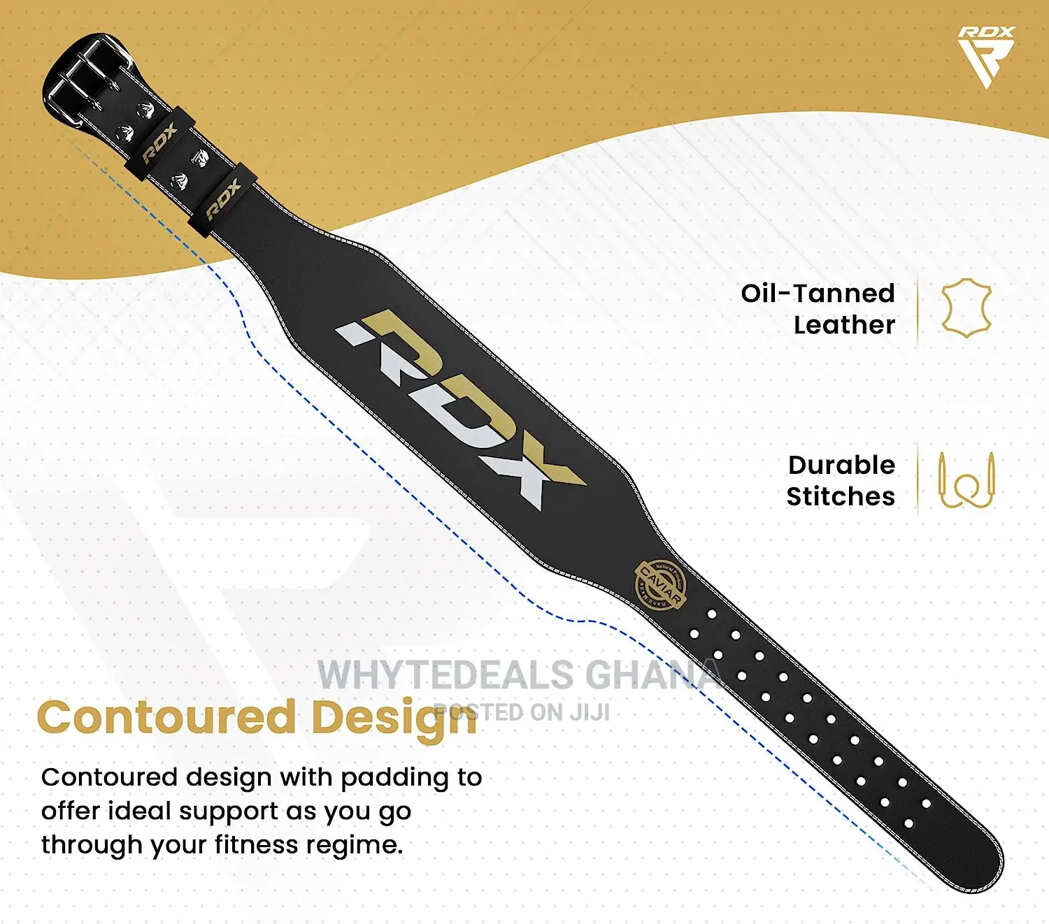 RDX Weightlifting Authentic Gym Leather Belt-Squat, Deadlift