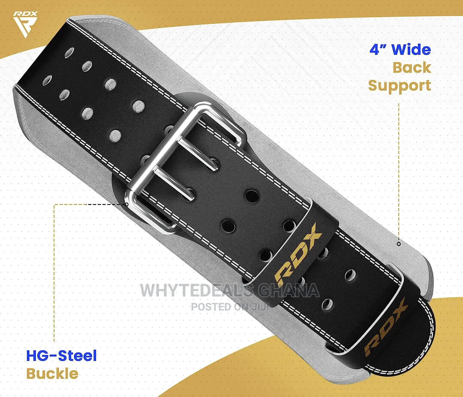 RDX Weightlifting Authentic Gym Leather Belt-Squat, Deadlift