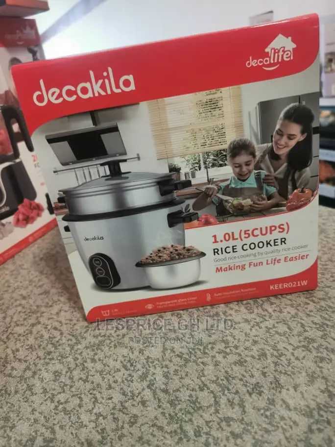 Decakila 1.0L Rice Cooker Simple and Fast Cook
