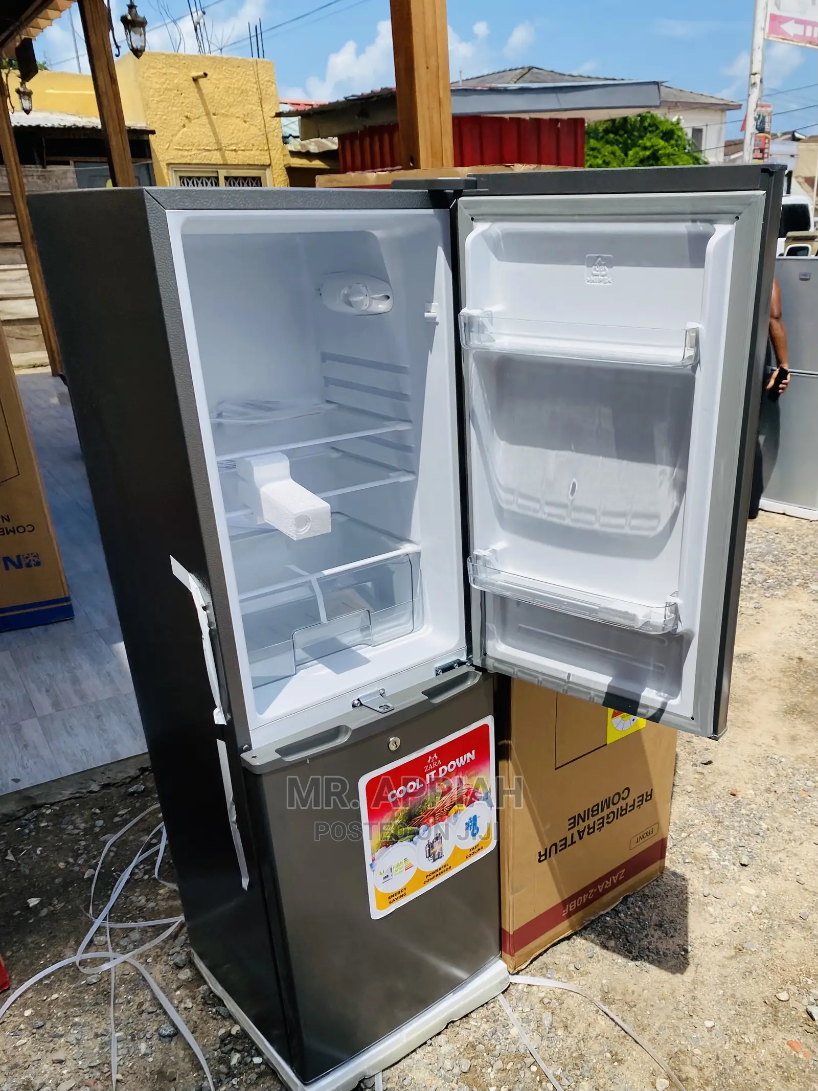Lovely Zara 240bf Bottom Freezer Fridge on Sale(Dark Gray).
