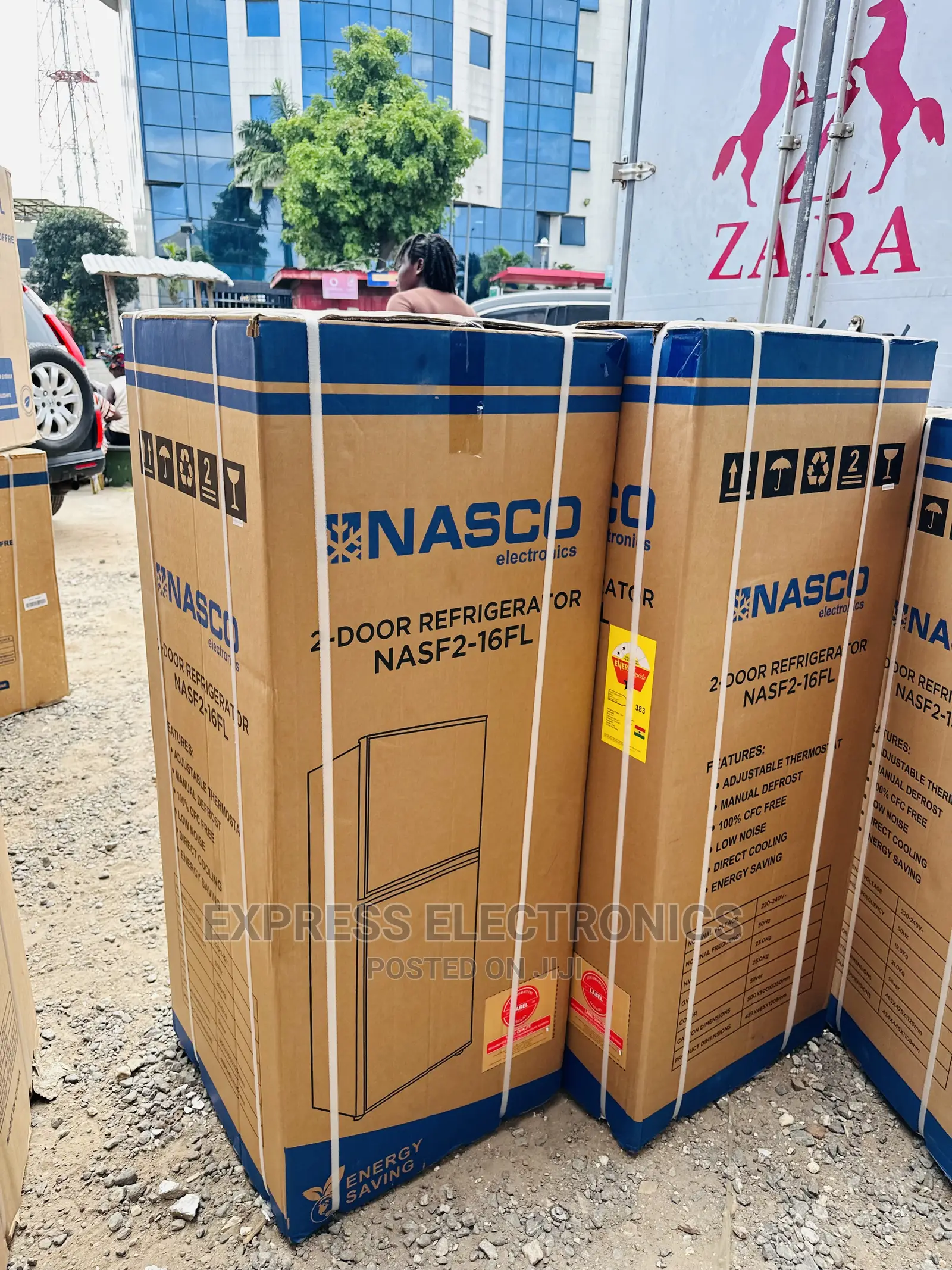 Original New Grey Double Door Fridge Nasco Nasf2-16fl