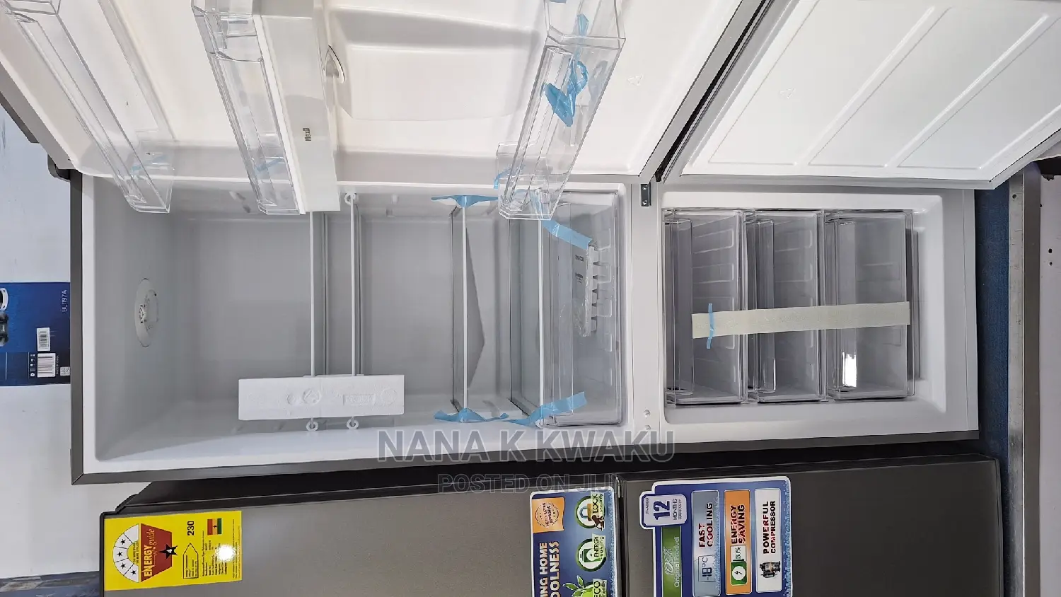 309ltr_nasco Nasd2-40 Double Door Fridge/Bottom Freezer