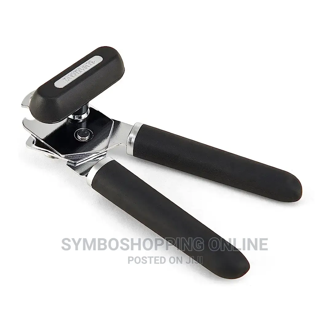Farberware Soft Knob Can Opener and Bottle Opener, Black