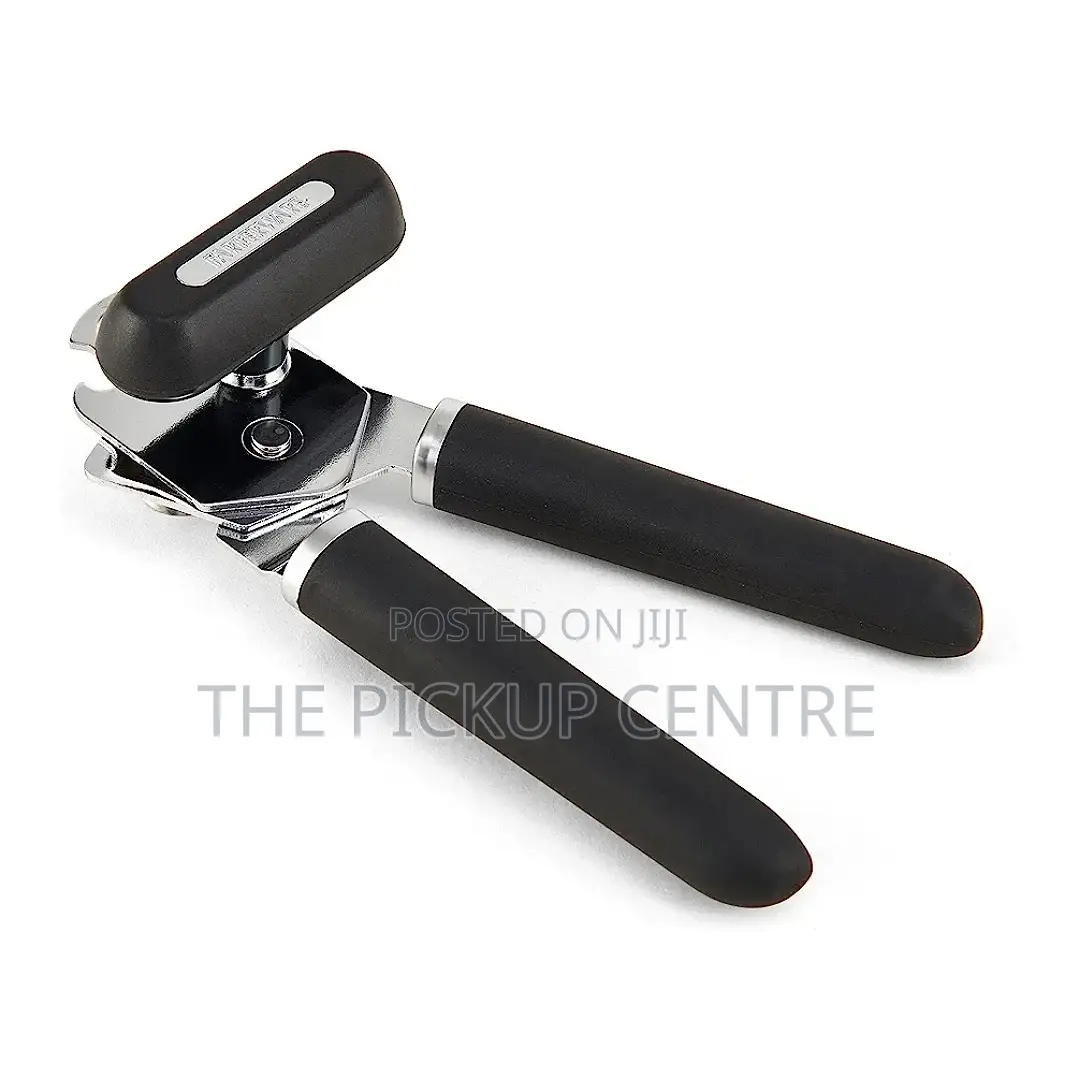 Farberware Soft Knob Can Opener and Bottle Opener, Black