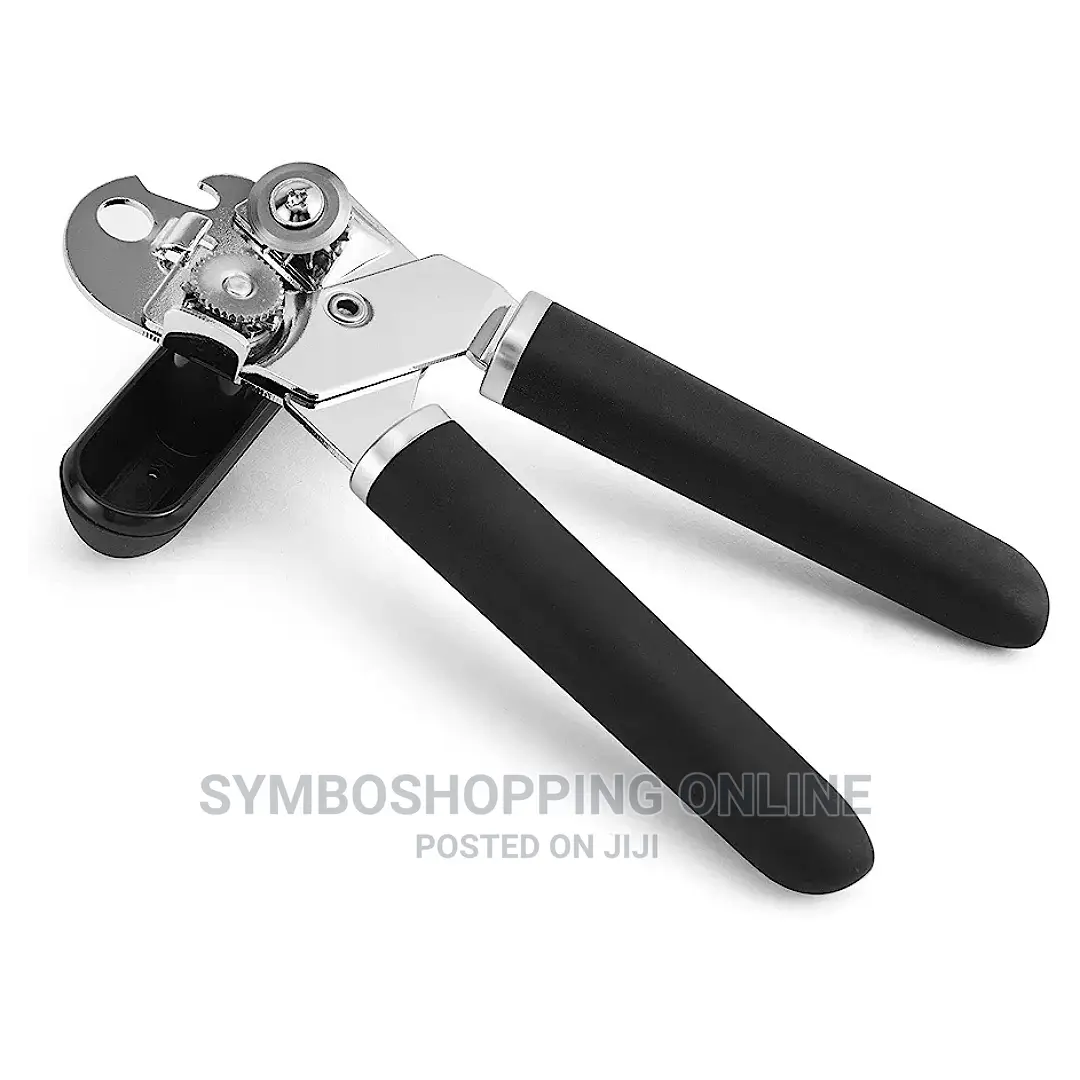 Farberware Soft Knob Can Opener and Bottle Opener, Black