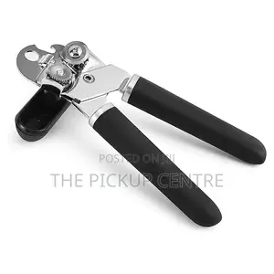 Farberware Soft Knob Can Opener and Bottle Opener, Black