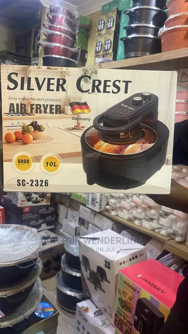 Silvercrest Extra Large Smart Air Fryer - 10 L - Black