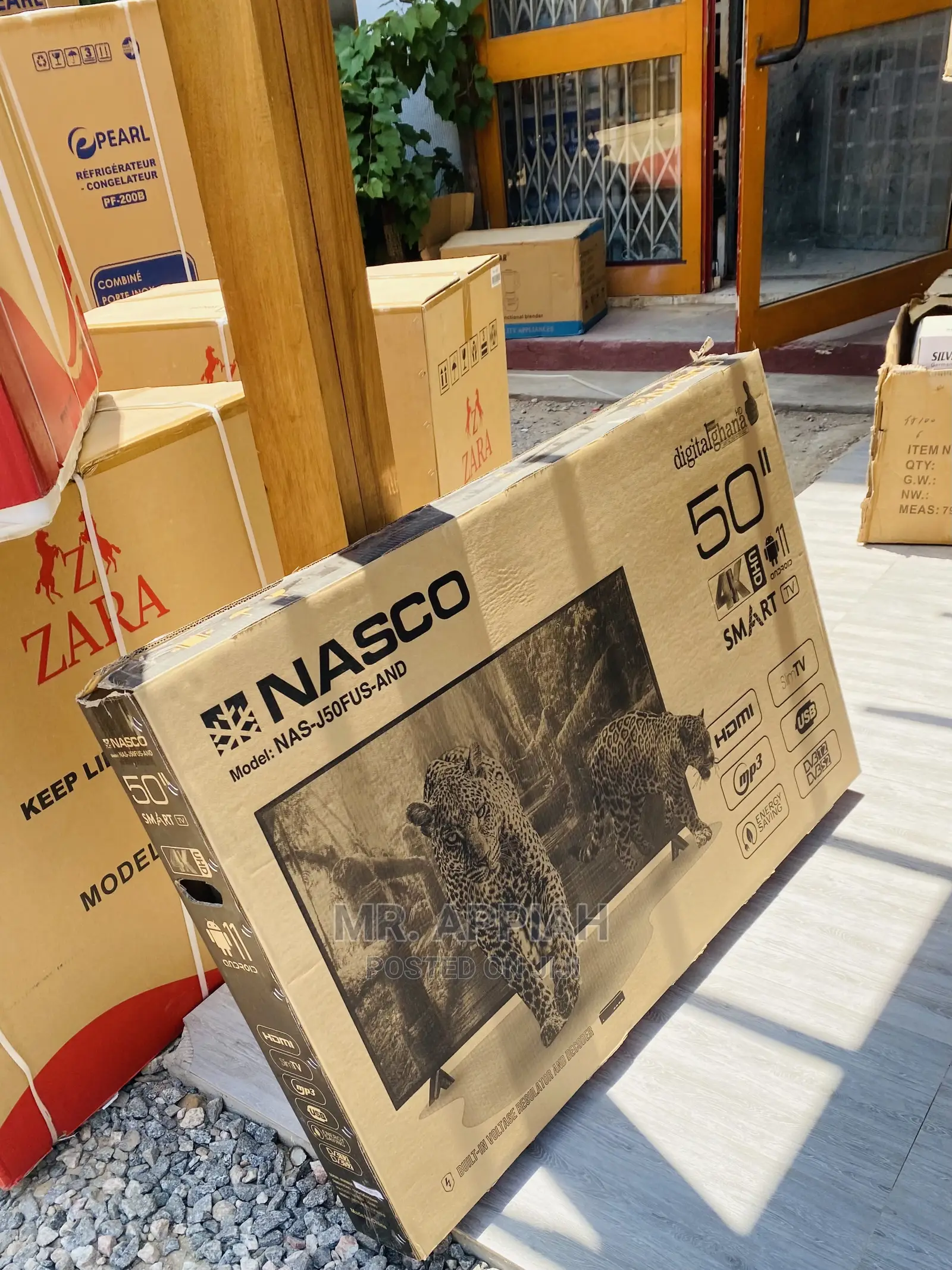 Authentic Nasco Uhd 50inch Uhd Smart Satelite Tv(Black).