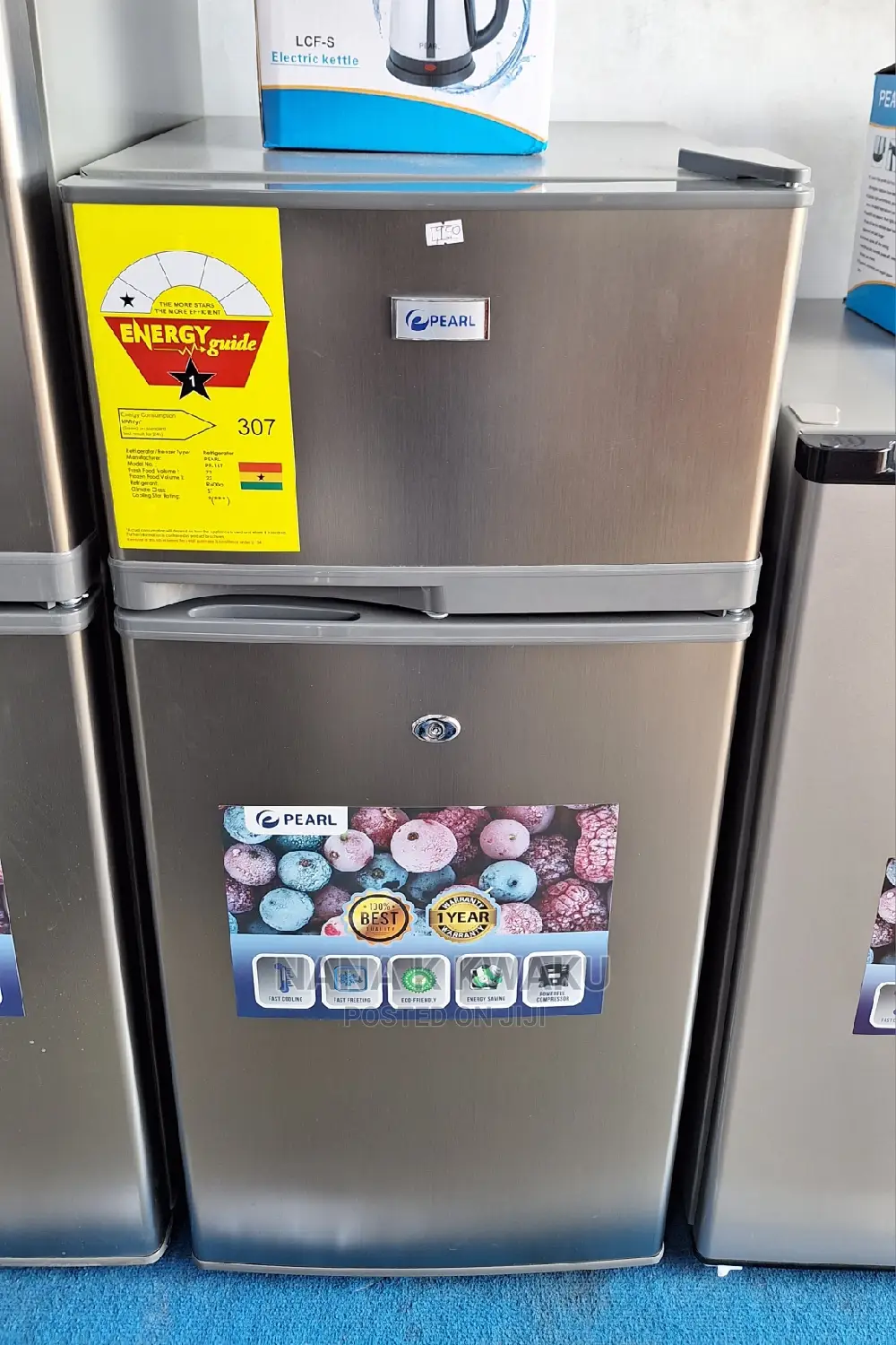 *Top Freezer_pearl Pf16 Double Door Fridge With Top Freezer