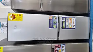 Silver Nasco Nasd2-24 Double Door Fridge With Freezer