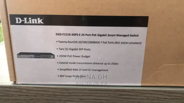 D-Link 24 Port Poe Gigabit Managed Switch DGS-F1210-26p 2