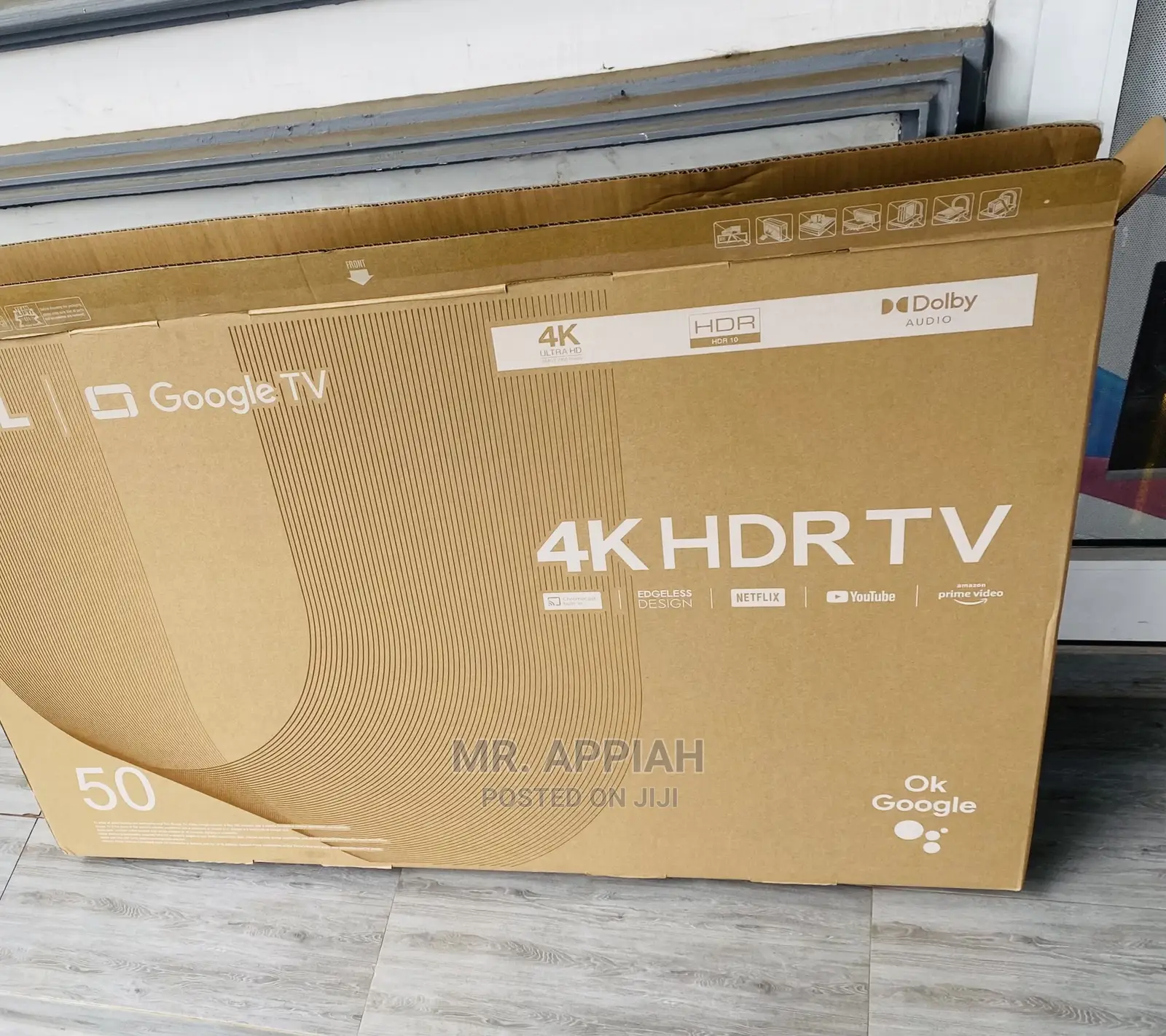 Unique TCL 50” Google Tv UHD HDR Android Smart Tv 50p636