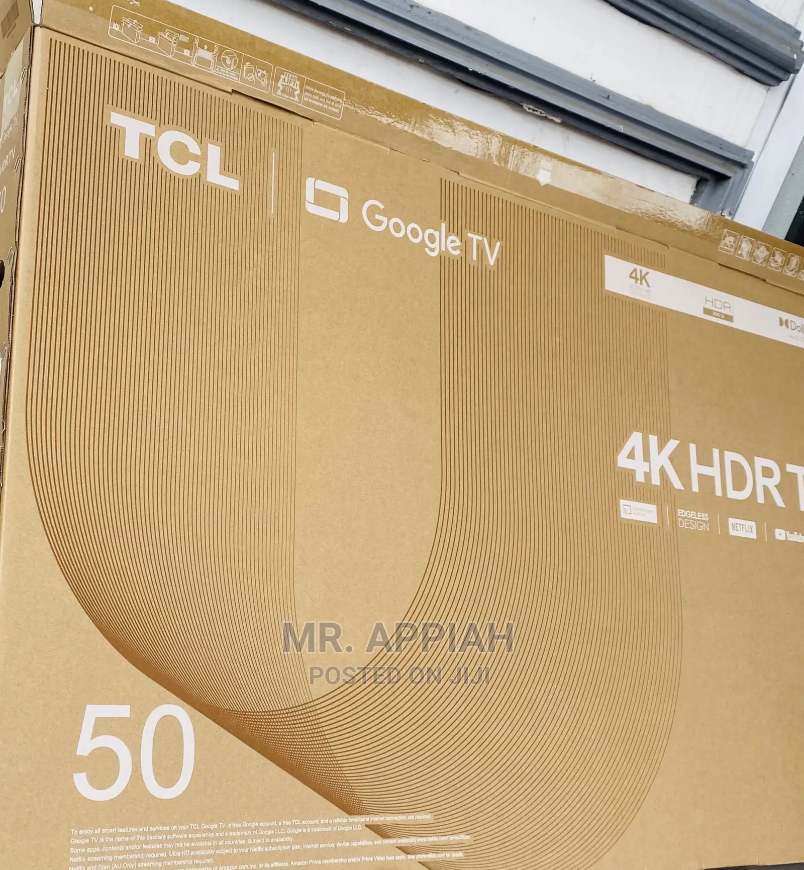 Unique TCL 50” Google Tv UHD HDR Android Smart Tv 50p636