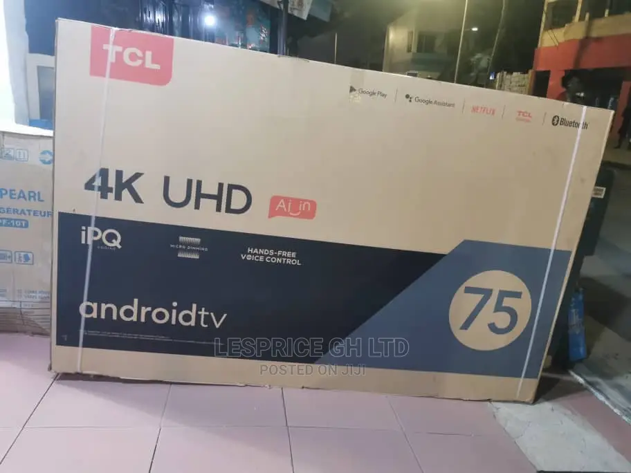 TCL 75” Android UHD 6GB Internal Memory