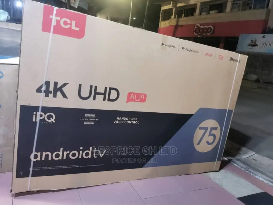 TCL 75” Android Smart TV Ai Technology
