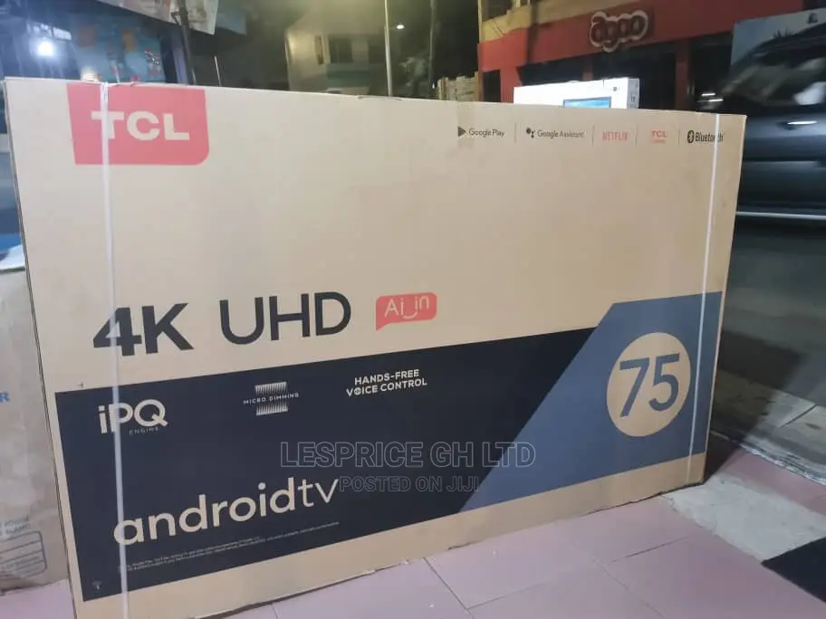 TCL 75” Smart Android4k AI TV~Smart Remote Control