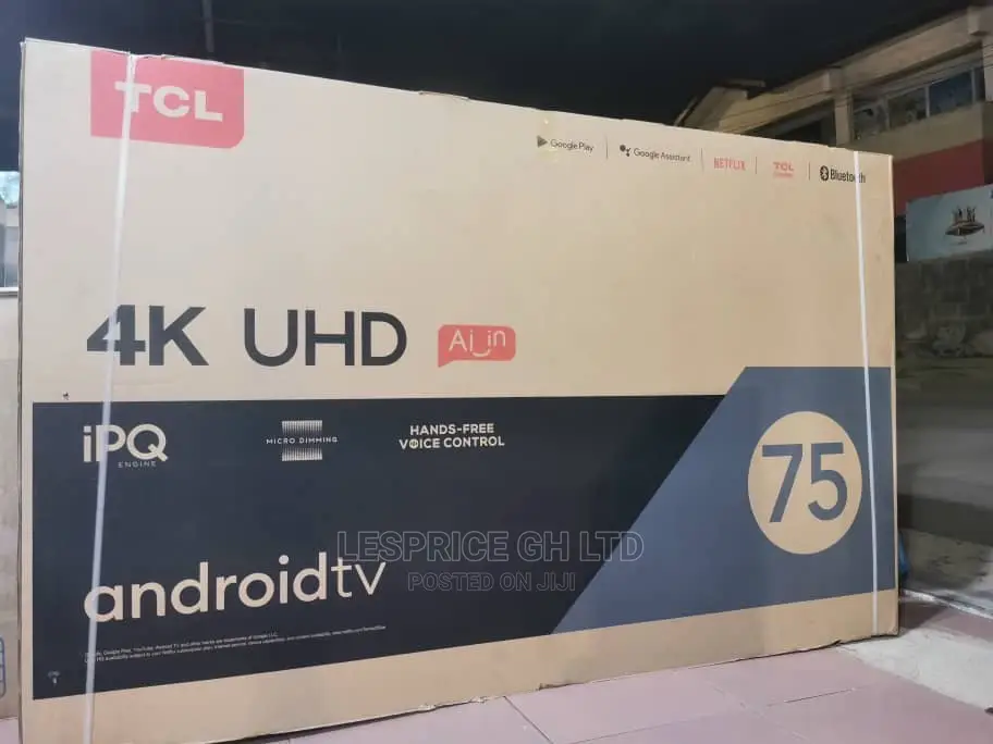 TCL 75” Smart Android Slim Design TV