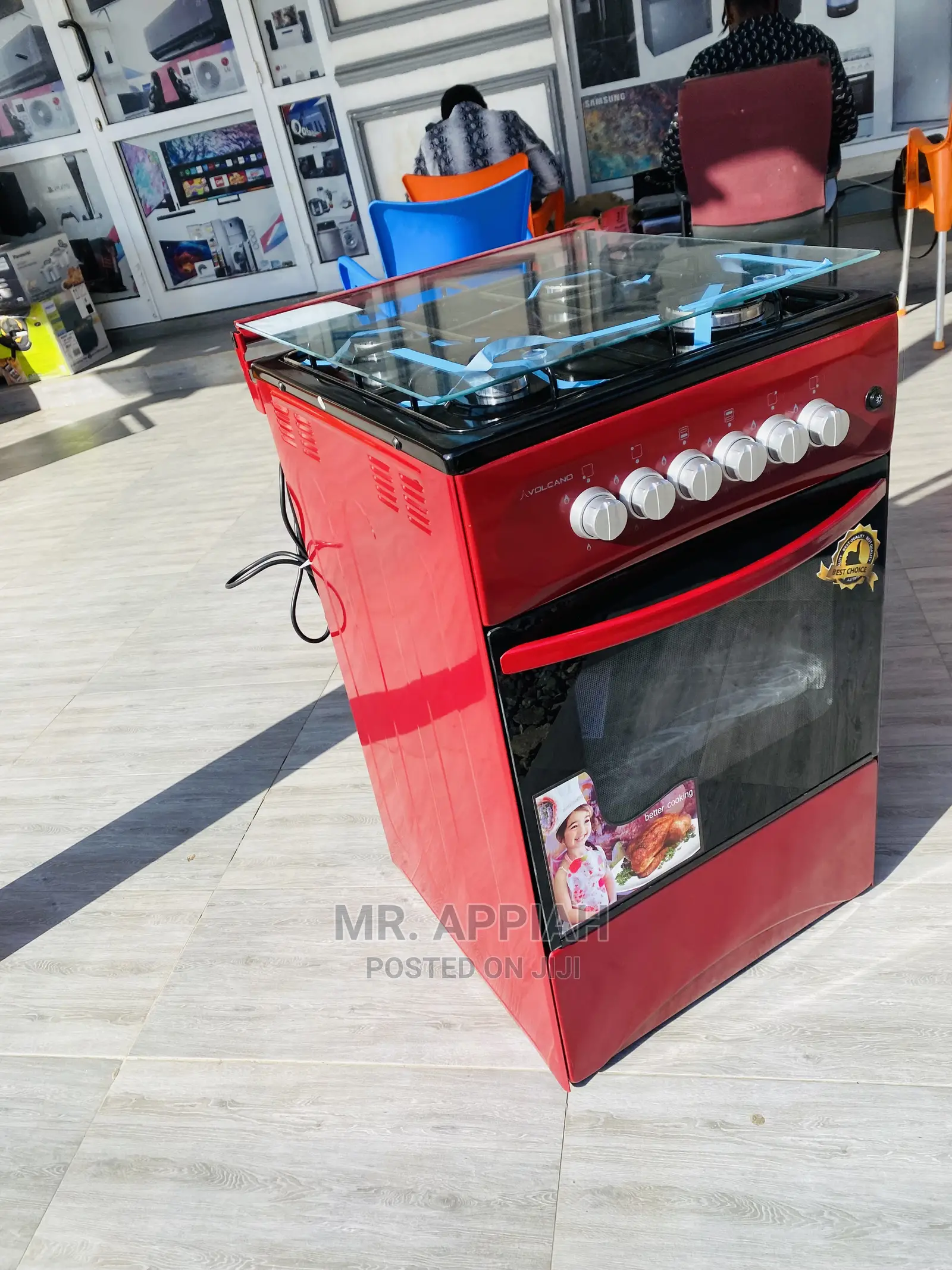 High Efficiency(Red)Volcano 4 Gas Burner at Best Deal(50x50)