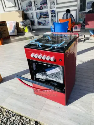 Easy Maintenance Cleaning Volcano 4 Gas Cooker(Red)50x50.