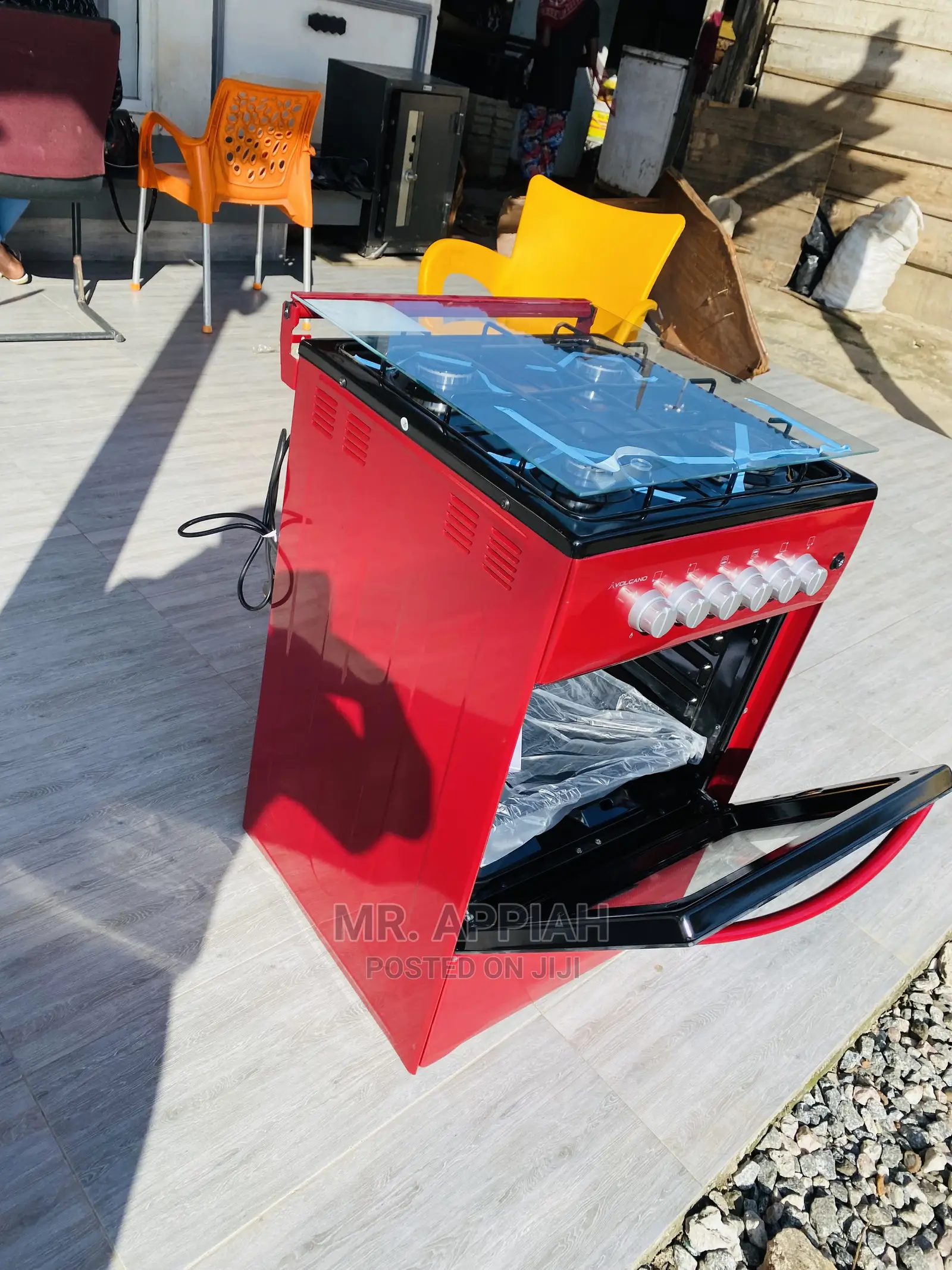 Durable Affordable 50x50(Red)Volcano 4 Gas Cooker+ Oven 