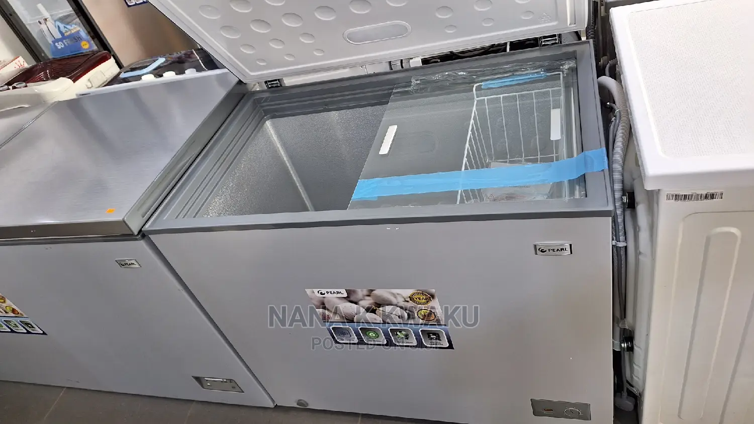 220V Pearl Pcf290 Chest Freezer Silver