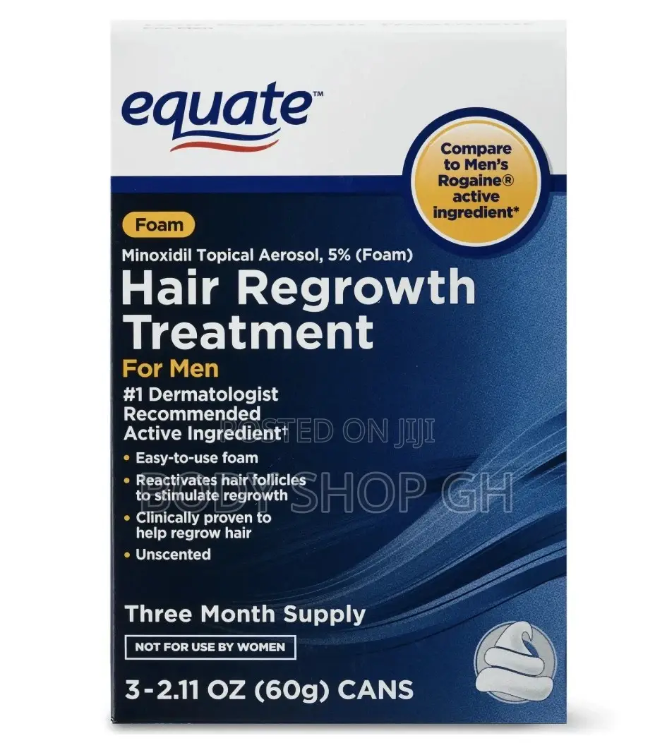 Equate Minoxidil Foam Hair Regrowth Treatment 4 Men- 1bottle
