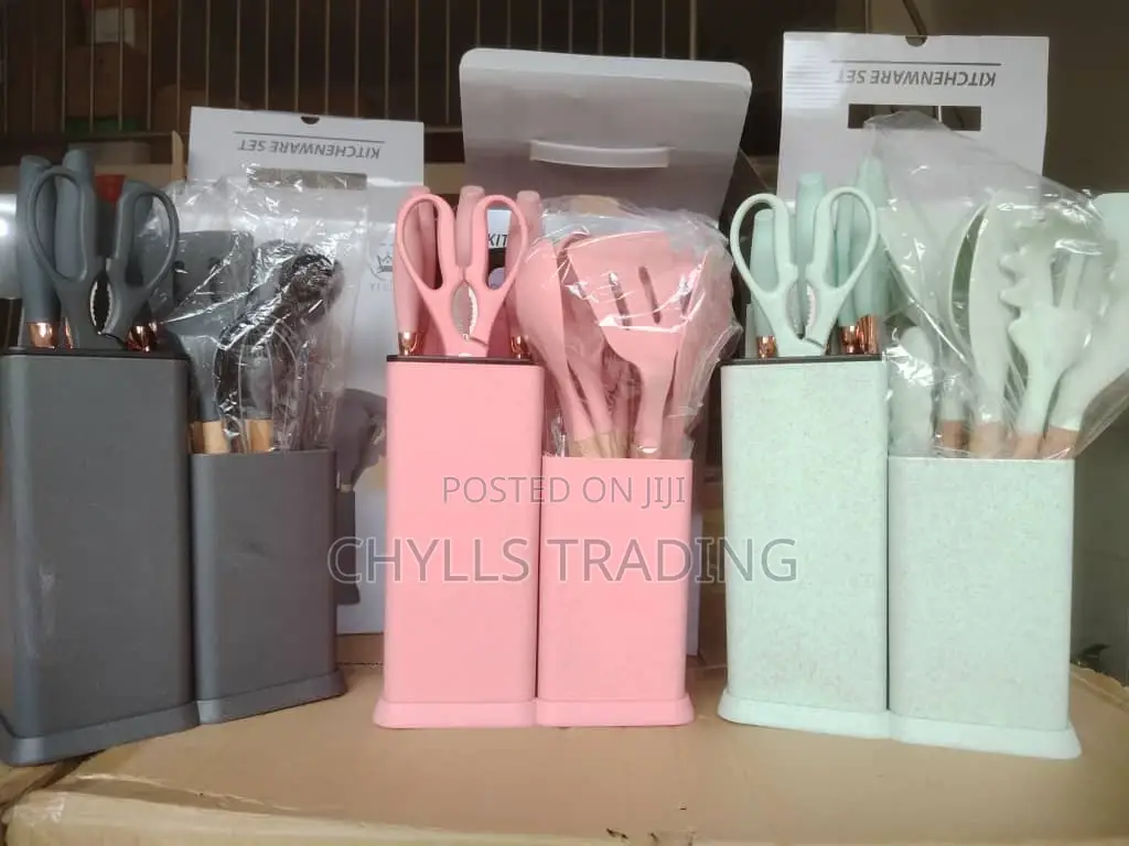 19pcs Silicon Laddle and Knife Set