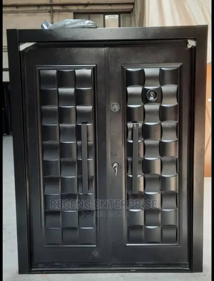 Full Black Metal 5feet Security Door