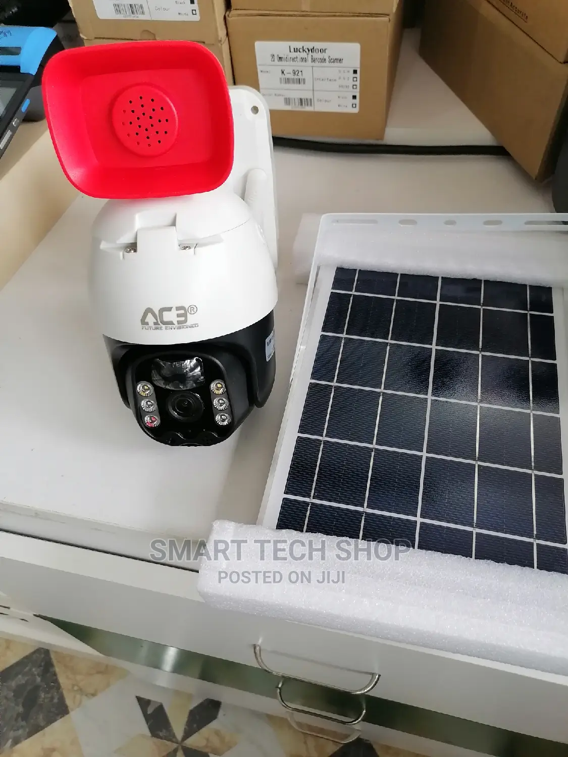 4MP PTZ Camera 4G or Wi-Fi Solar With Battery + Siren