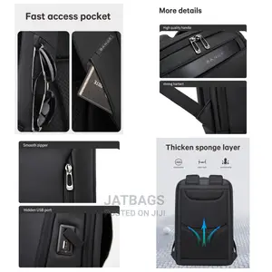 Grey Top-Notch Waterproof Laptop Backpack (FREE DELIVERY)