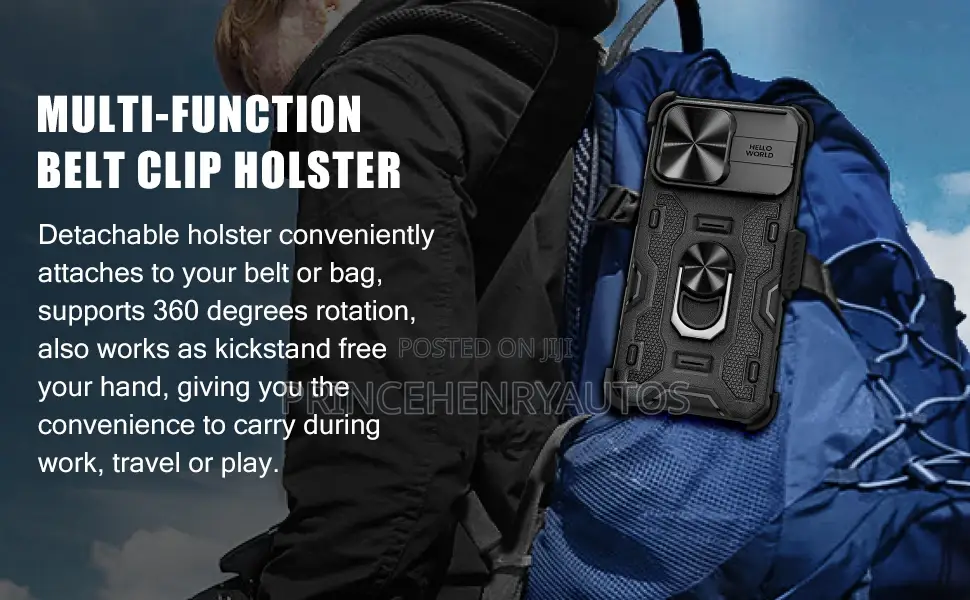 Caka Stand+Slide+Clip Holster for iPhone 14 Pro Case 2022