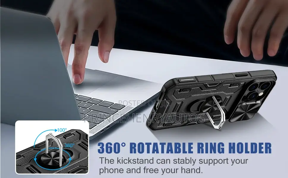 Caka Stand+Slide+Clip Holster for iPhone 14 Pro Case 2022