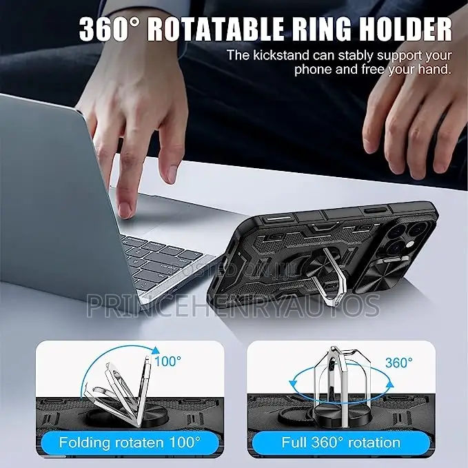 Caka Stand+Slide+Clip Holster for iPhone 14 Pro Case 2022