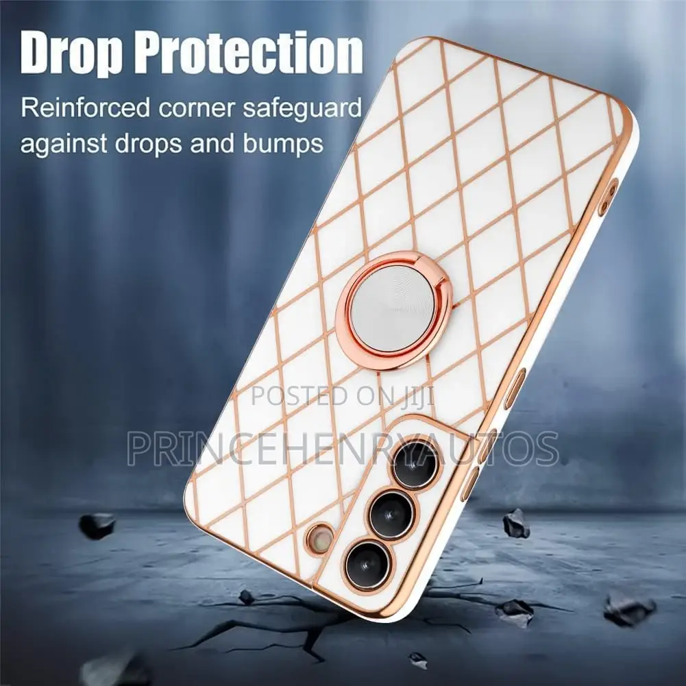 Bonoma Square Electroplate Metal Kickstand Case S22 Plus