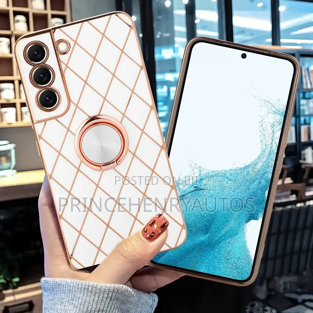 Bonoma Square Electroplate Metal Kickstand Case S22 Plus