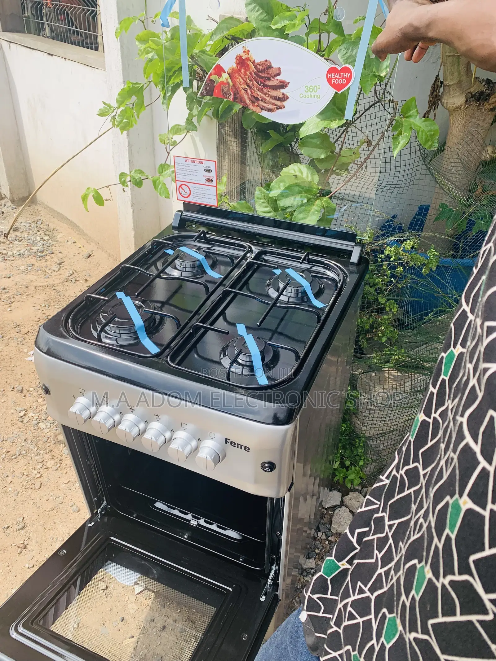 Valuable Ferre 50x55 Gas Cooker With Oven