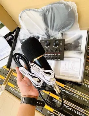 V8 Sound Card and Condenser Microphone Set
