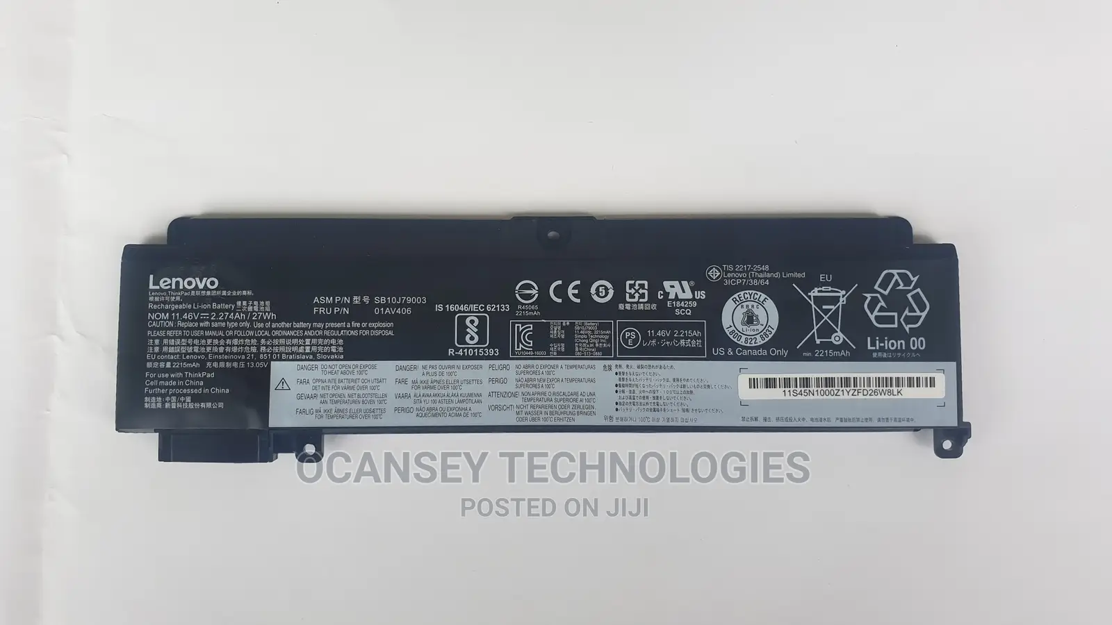 Original Lenovo 01av406 Battery for T460s T470s Series Sb10j