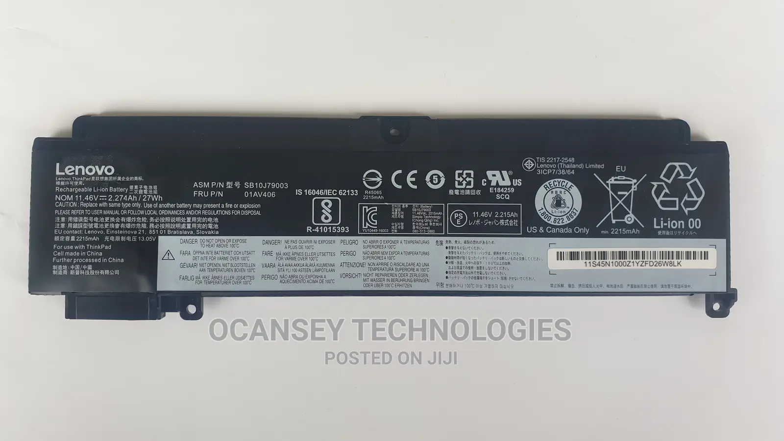 Original Lenovo 01av406 Battery for T460s T470s Series Sb10j