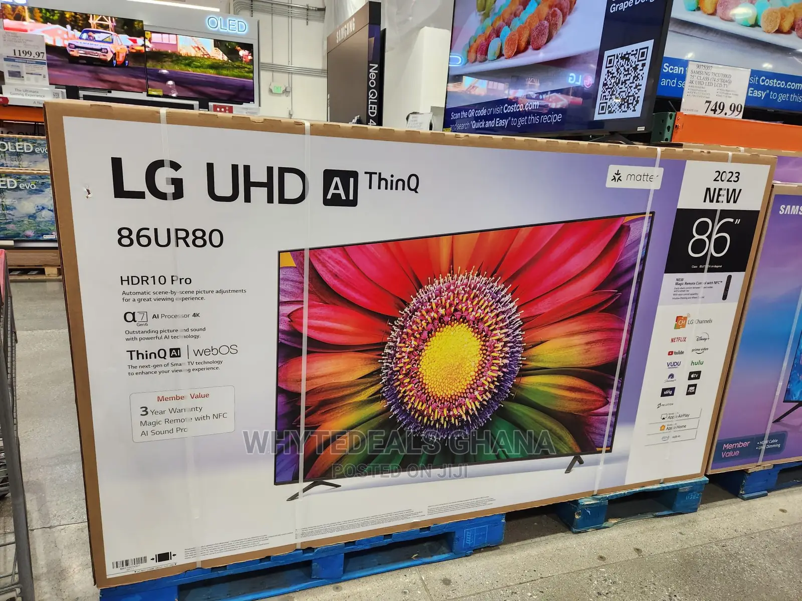86'' Uhd LG HDR Smart Thinq Ai BLUETOOTH TV Magic Remote