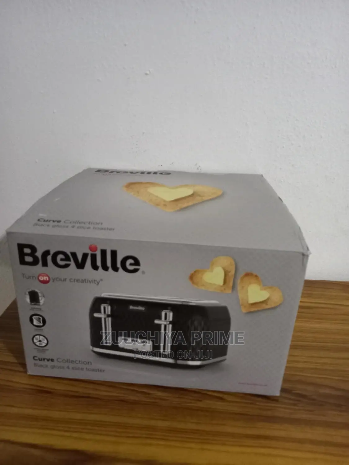 4 Slice Black Breville Pop-Up Toaster From Uk
